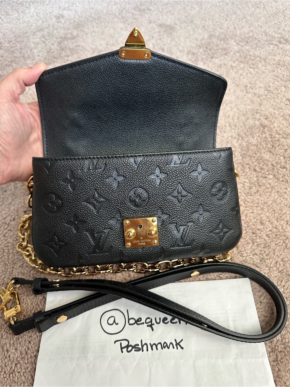 Louis Vuitton Empreinte Pochette Metis East West Black Leather - Picture 4 of 17